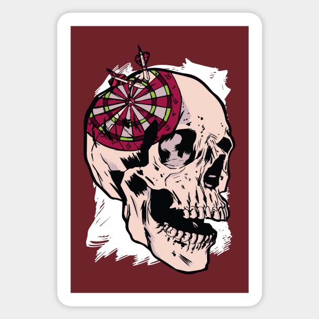 Skull Dartboard Sticker by LR_Collections